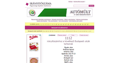 Desktop Screenshot of 1112.iranyitoszama.hu